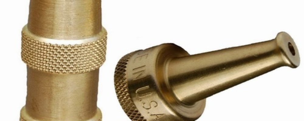 Brass Hose Nozzle – Adjustable Spray Patterns – Made in USA