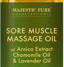 MAJESTIC PURE Arnica Sore Muscle Massage Oil for Body
