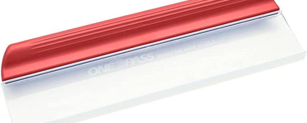 One Pass Classic 12″ Waterblade Silicone T-Bar Squeegee Red