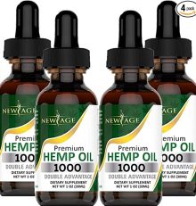 Hemp Oil – 4 Pack -Natural Hemp Drops by NewAge