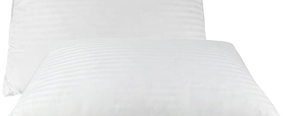 East Coast Bedding 2 Pack Luxury Goose Feather & Down Filled Pillows for Sleeping