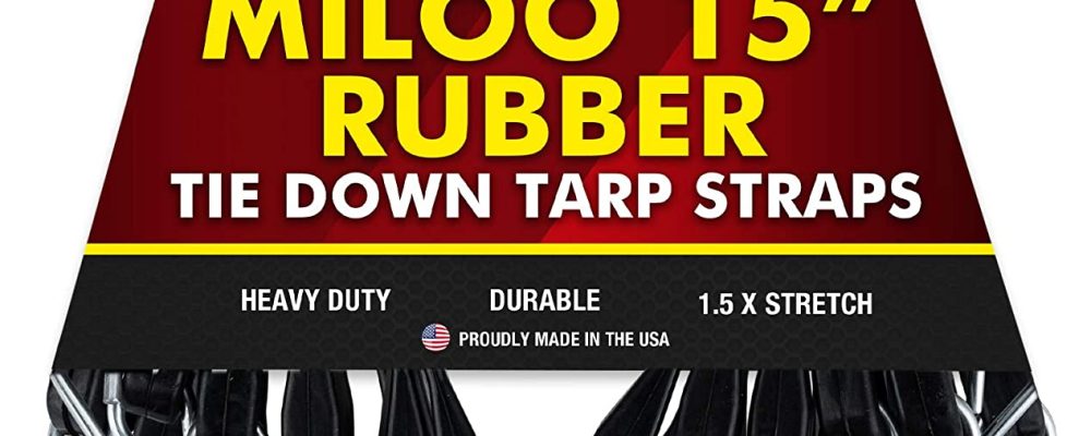 30 Pack Rubber Bungee Cords with Crimped Hooks