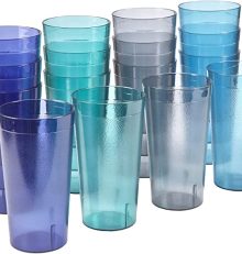 Acrylic Café Plastic Lightweight Stackable Beverage Tumblers