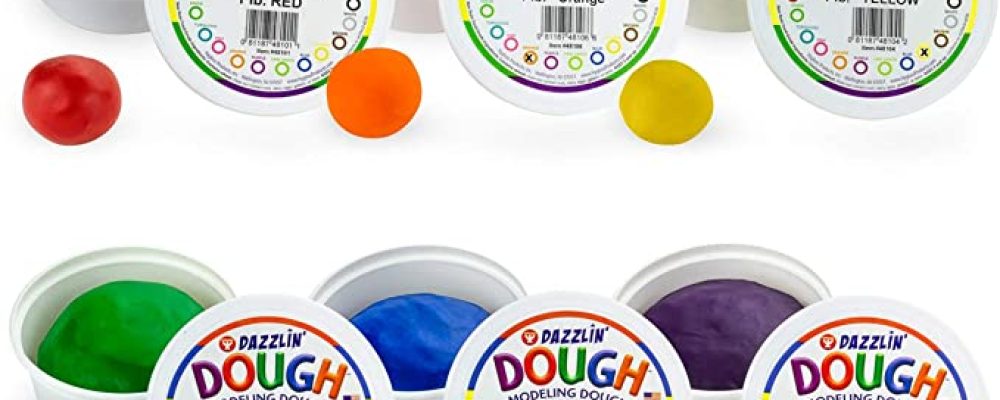 Hygloss Kids Unscented Dazzling’ Modeling Play Dough