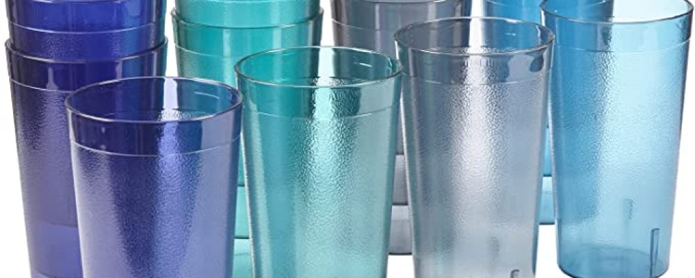 Acrylic Café Plastic Lightweight Stackable Beverage Tumblers